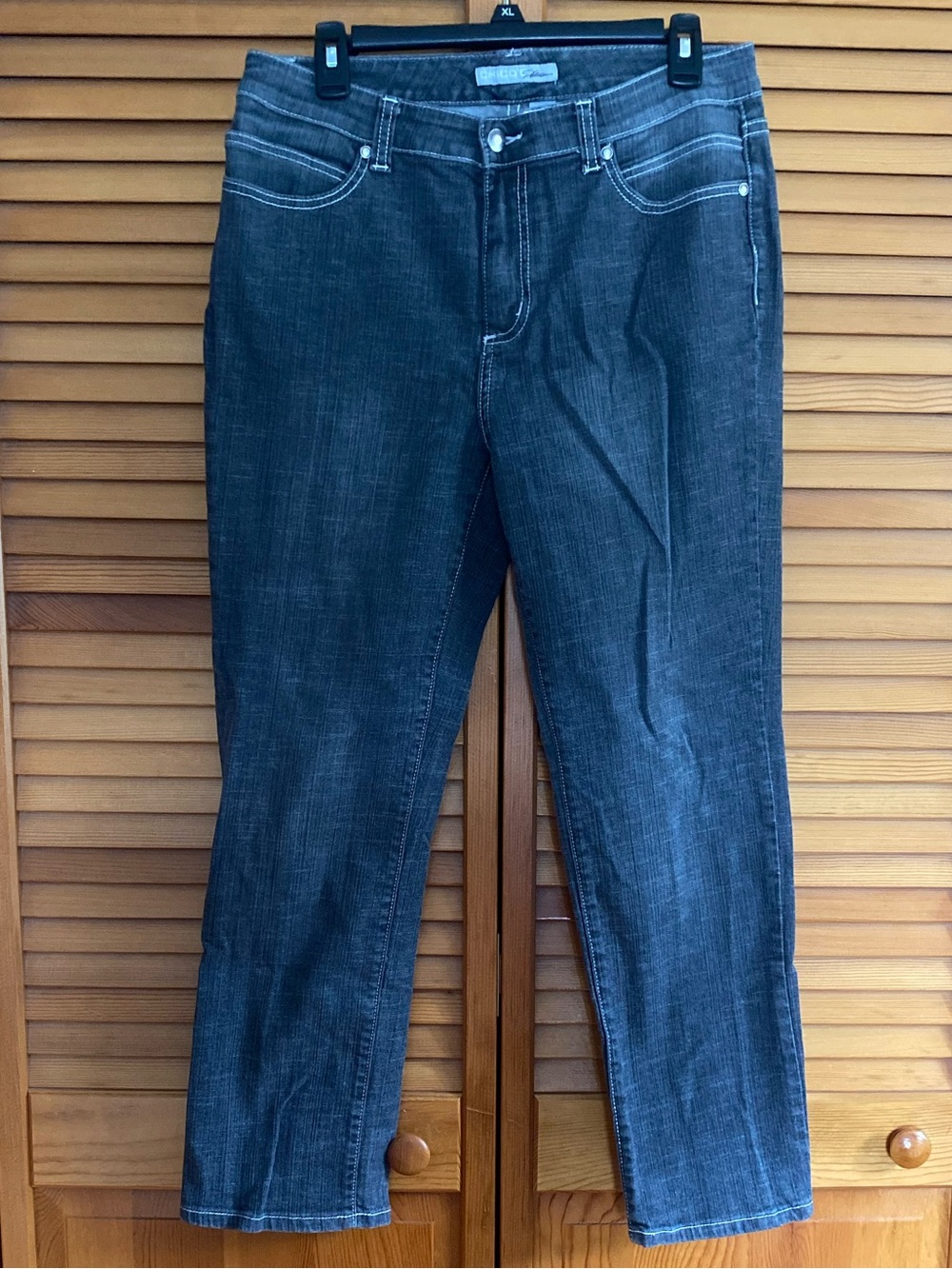 Classic Women's Dark Wash Grey Jeans